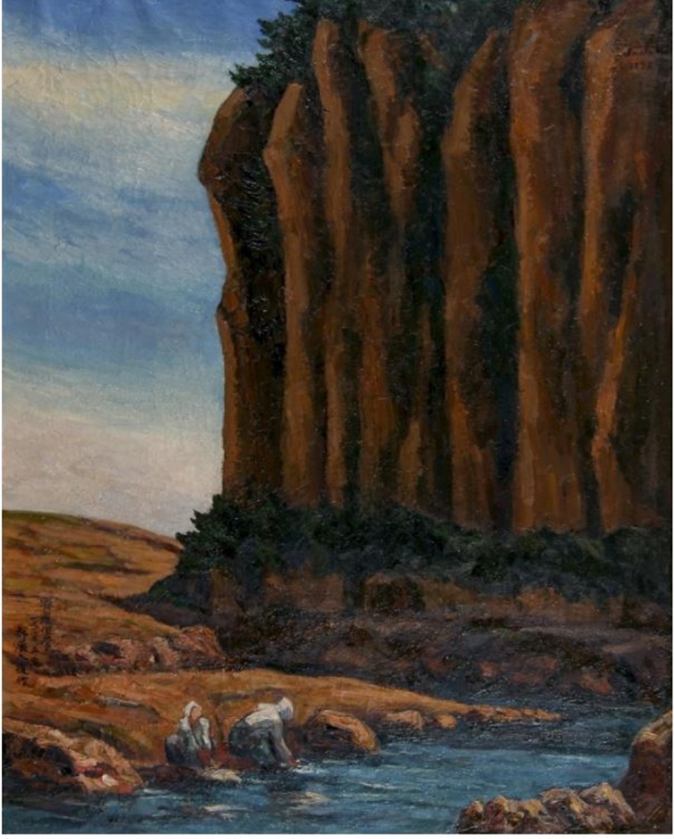 ▲ 김인지 '애(崖)', 캔버스에 유채, 91X60cm, 1935.