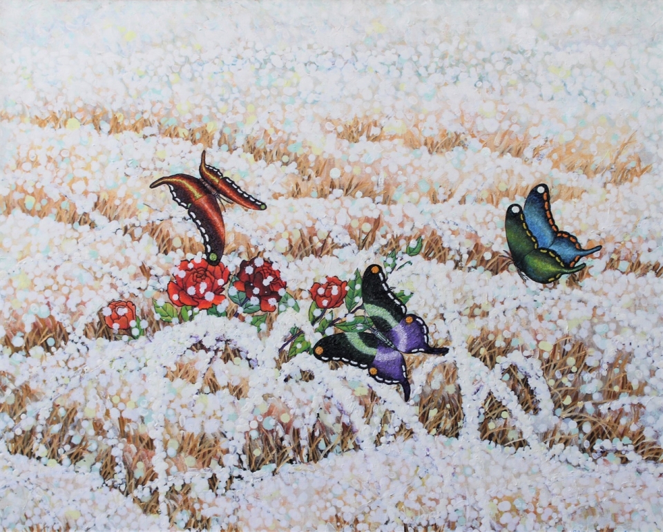 ▲ 조구희,  ‘꿈을 꾸다’, oil on canvas, 90.9×72.7cm, 2021.